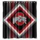 thumbnail image 1 of Cortina de ducha de los Ohio State Buckeyes, juego de cortina de baño con ganchos, tamaño 66 x 72 pulgadas, 1 of 3