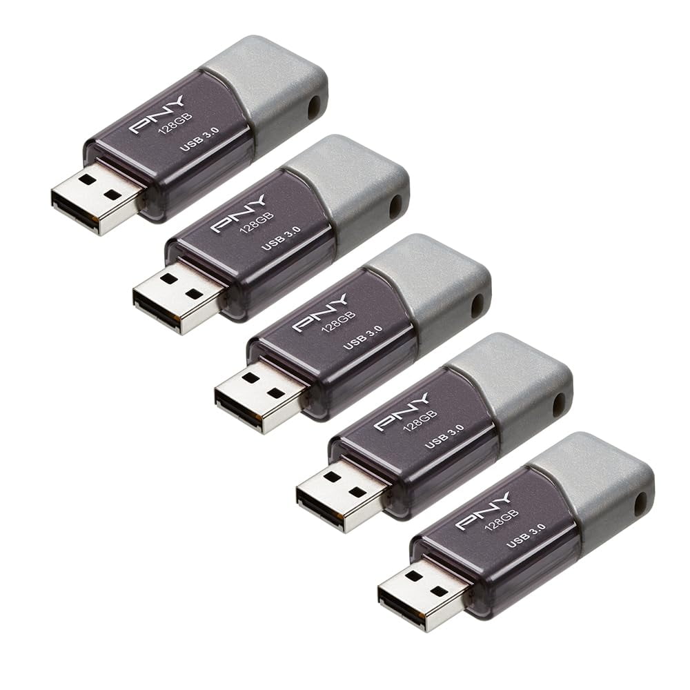 Unidad Flash Usb Pny Turbo Attaché 3 128 Gb Usb 3.0, Paquete De 5