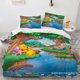 thumbnail image 2 of the Pooh Bear Bedding Sets Comforter Quilt Bed Cover Duvet Cover Pillow Case 2-3 Pieces Sets for Kids Adult Bedroom Decor, 2 of 5