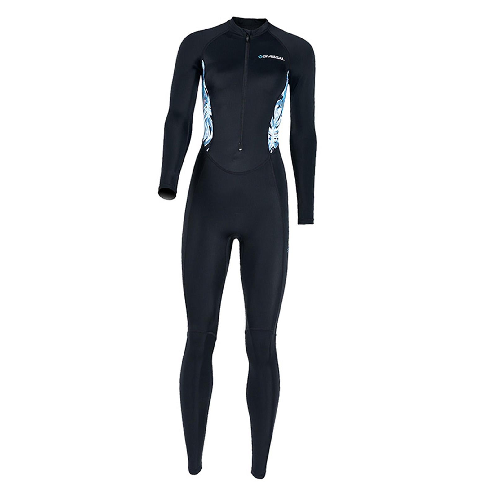 Magideal - Traje De Baño Traje De Baño Con Cremallera Frontal Traje De Baño De Cuerpo Completo Traje De Buceo Traje Húmedo Para Deportes Acuáticos Natación Buceo Negro S