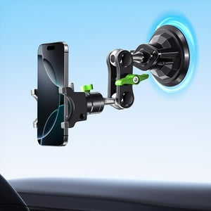 Genérico - Soporte De Teléfono Para Coche - Soporte Metálico Universal Ultraduradero, Con Rotación De 360°, Ventosa Para Parabrisas, Para Todos Los Smartphones, Incluidos Iphone, Samsung Y Más.-Estándar
