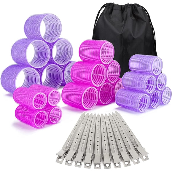 Set 33 Piezas Rollers Self Grip para Pelo Largo