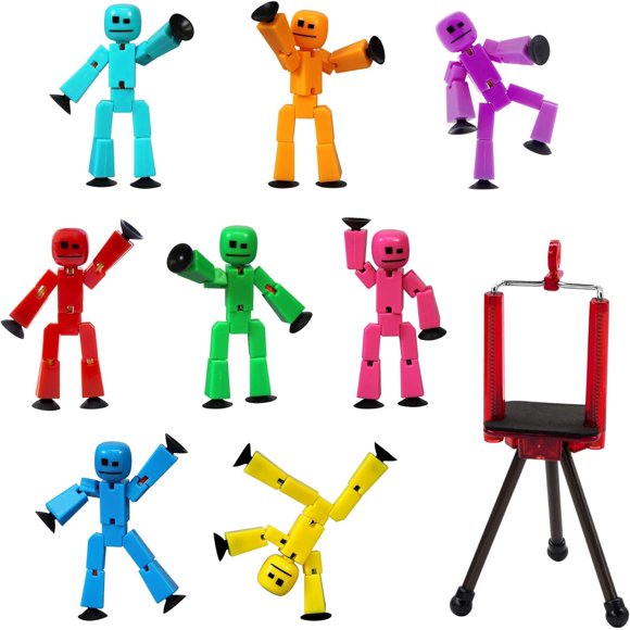 Set Stikbot 8 Figuras Zing Multicolor con Trípode