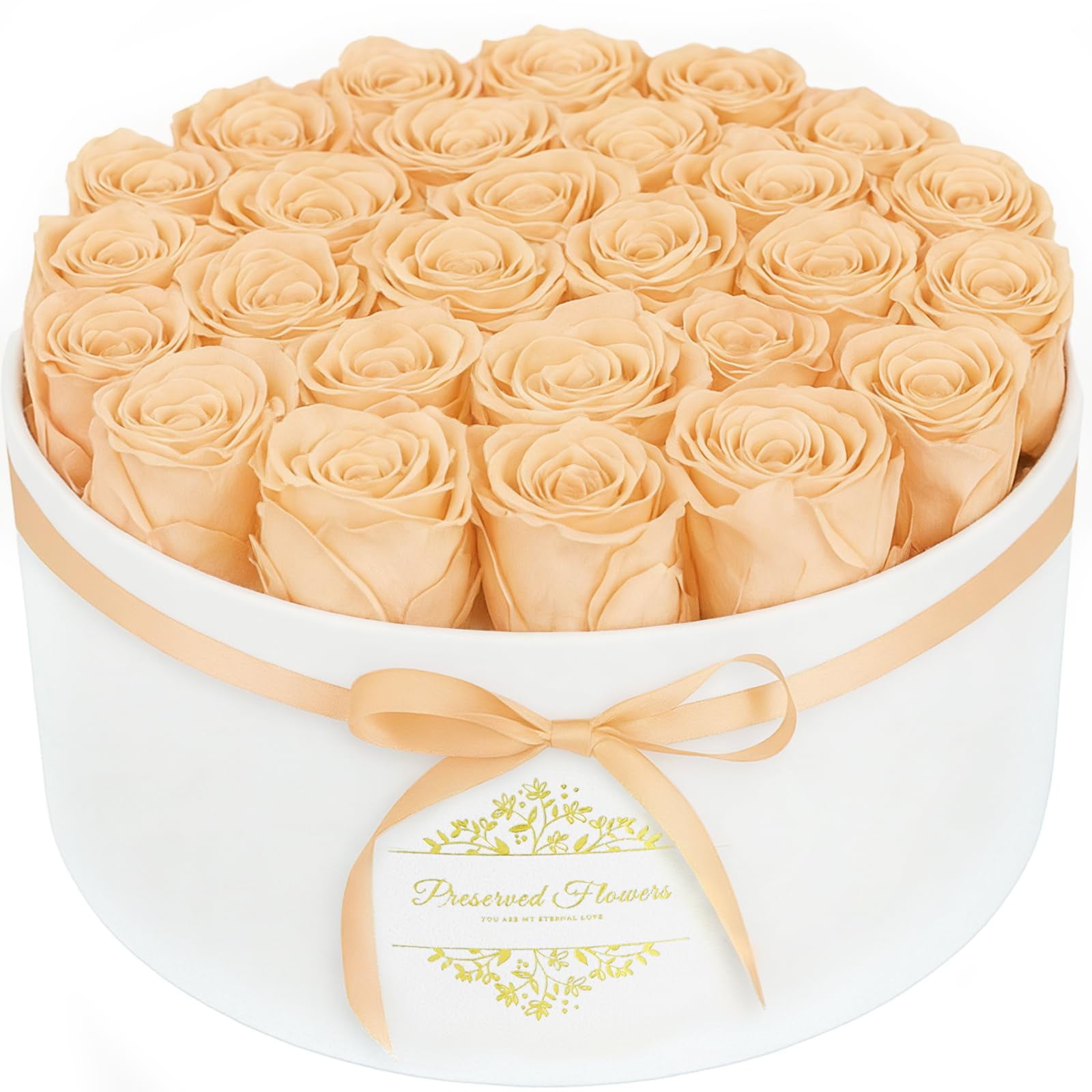 Cdco - Preserved Roses Forever Flowers En Lujosa Caja De Gamuza