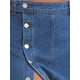 thumbnail image 5 of INSPIRE CHIC Falda Midi de Mezclilla para Mujer de Cintura Alta con Botones y Abertura Casual S Azul, 5 of 6