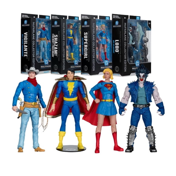 Paquete de figuras de acción Kratos Power DC Multiverse de 7 pulgadas
