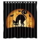 thumbnail image 1 of Cortina de ducha de Halloween Blackcats, juego de cortina de baño con ganchos, tamaño 66 x 72 pulgadas, 1 of 3