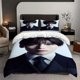 thumbnail image 1 of 3pcs SUNOO Exquisite Suit Portrait Pattern Bedding Set Soft and Comfortable Suitable for All Seasons, 1 of 5