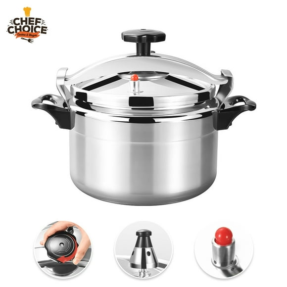 Olla A Presión Aluminio 8 Litros Con Tapa Innovadora Chef Choice