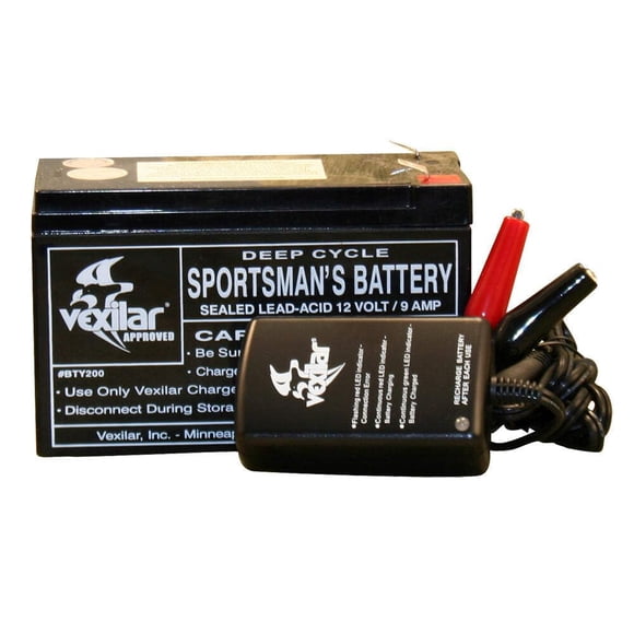 Batería y cargador Vexilar V-120 12 V 9 Ah de plomo sellado