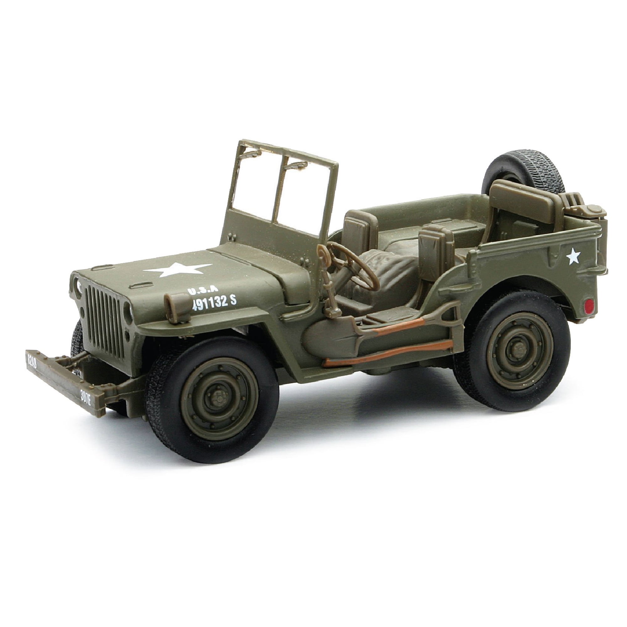 Maqueta De Coche Newray Jeep Willys U.s.a. Army Green 1/32