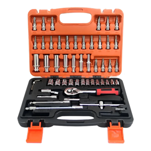 Genérico - Caja Herramientas Set Kit Juego Dados Chicharra Llaves Corona 53 Piezas Tecnopro