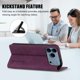 thumbnail image 3 of Funda Billetera para iPhone 18 Pro Imán y Resistente Morado, 3 of 6