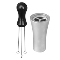 Magideal - Herramienta De Agitación De Café De Acero Inoxidable Con Soporte De Base De Distribución De Café Distribuidor De Manipulación De Café Para Hotel Cafe Negro