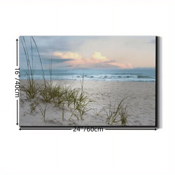 1pc, Home Wall Art Sunset View At Calm White Sandy Beach Canvas Prints For Living Room Office Walls No Frame