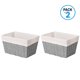 thumbnail image 1 of Pack 2 Canastos Cestas Organizadoras Carry All  Estilo Ratán Gris M, 1 of 6