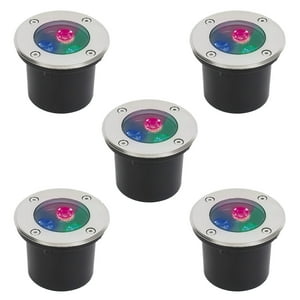 Hb Led - Pack 5 Foco Led Piso 3W 220V Rgb