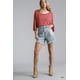 thumbnail image 3 of Shorts Thin Blue Line Denim Cintura Alta Borde Deshilachado, 3 of 3