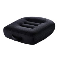 Magideal - Cojín Para Asiento Elevador De Coche, Cojín Para Asiento De Coche, Cojín De Malla Transpirable, Cojín Para Trasero, Mejora La Comodidad De Conducción Grande Negro
