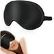 thumbnail image 1 of Máscara Para Dormir, Máscara Para Dormir De Seda Suave Y Cómoda Con Correa Ajustable, Máscara Para Dormir Para Viajar En Avión, Máscara Para Dormir En La Oficina (negro), 1 of 6
