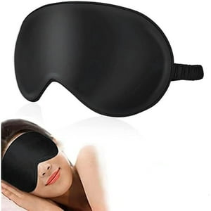 Veatool - Máscara Para Dormir, Máscara Para Dormir De Seda Suave Y Cómoda Con Correa Ajustable, Máscara Para Dormir Para Viajar En Avión, Máscara Para Dormir En La Oficina (Negro)
