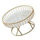 thumbnail image 4 of Soporte Para Tortas De Bandeja De Fruta De Encimera De Alambre De Hierro De Metal Dorado Para Refrigerio Tamaño S, 4 of 5