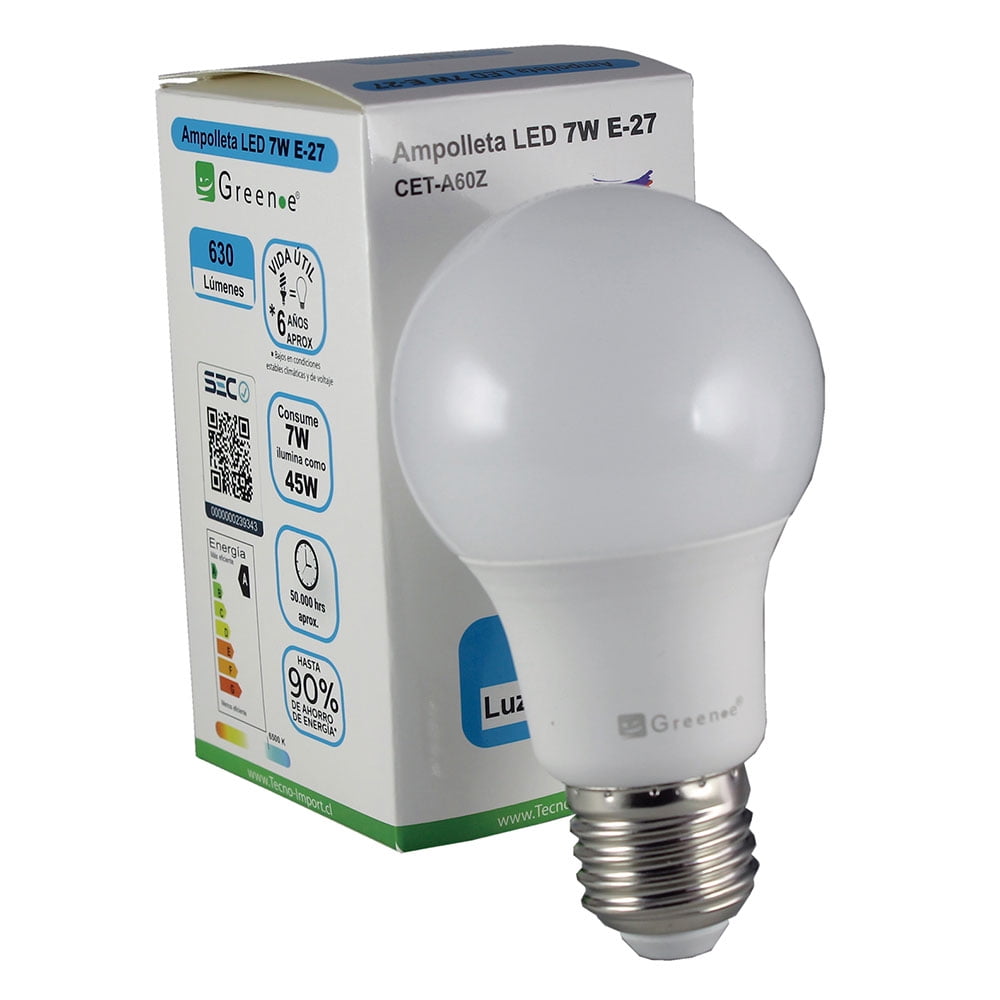Green E - Ampolleta Led 7w E27 Luz Fría