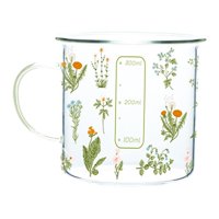 Bothyi - Vaso Grande De Vidrio Transparente Impreso De Gran Capacidad Para Té, Avena, Bebida Caliente, 360 Ml