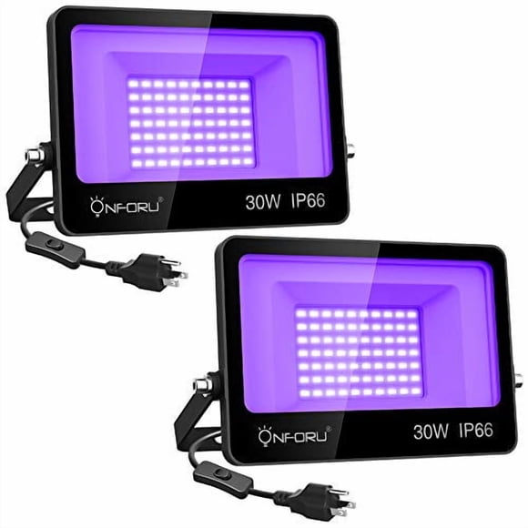 Blacklight Flood Light Onforu, paquete de 2 luces LED negras de 30 W