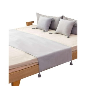 Imac Hogar - Piecera Sin Fundas Con Pompones Gris