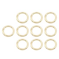 Magideal - 10 Uds. O De Resorte, Mosquetón Redondo De Aleación De Zinc, Hebilla A Presión, Clip De Ganchos, Accesorios De Bricolaje Para , Bolso, , Oro 10X Oro 27Mm
