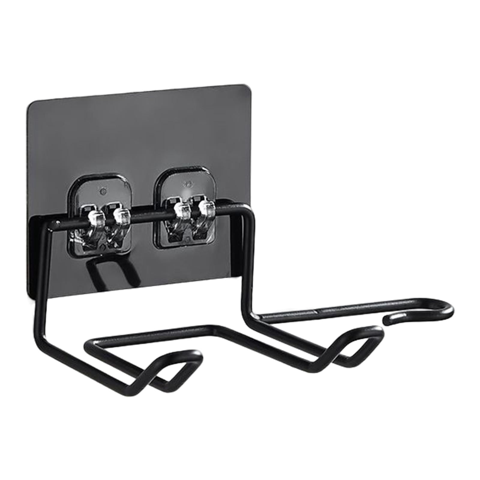 Magideal - Soporte Para Secador De Pelo, Organizador De Herramientas De Autocuidado Montado En La Pared, Soporte Para Alisador De Pelo, Colgador Para Salón, Baño Negro