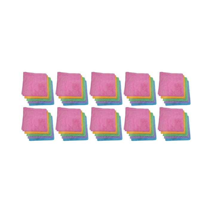 Genérico - Pack 50 Paños Microfibra 38X38 Ultra Absorbente