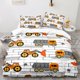 thumbnail image 2 of Trucks Bulldozer Kids Quilt Duvet Cover Set Comforter Cover Kids Children3-Piece Bedding Set, 2 of 5