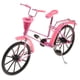 thumbnail image 1 of Bicicleta de aluminio modelo 1:10 con canasta artesanal juguete rosa, 1 of 5