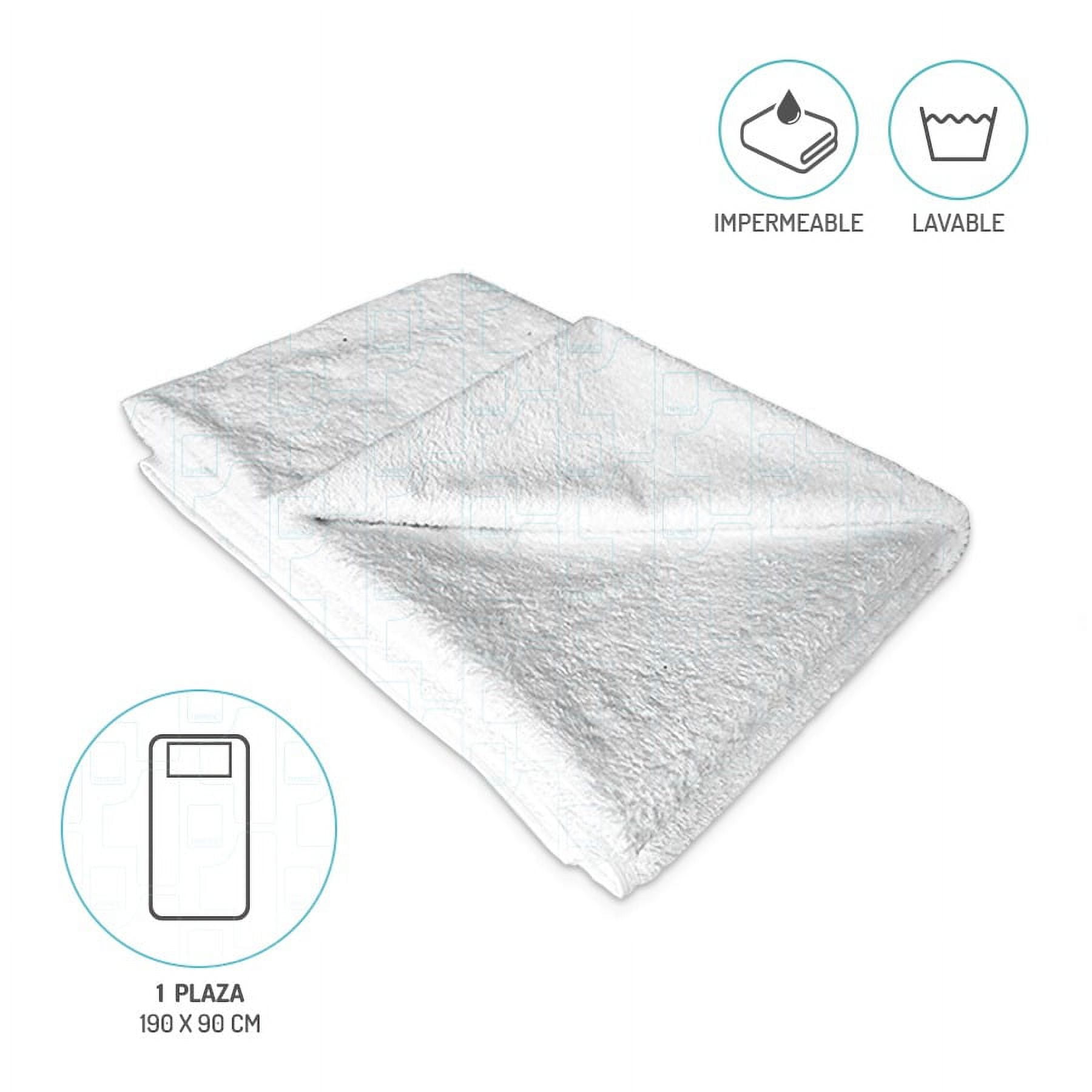 Topmedic - Cubre Colchón Toalla Impermeable De 1 Plaza Con Elásticos