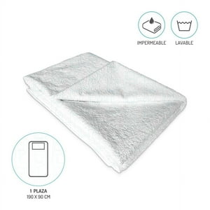 Topmedic - Cubre Colchón Toalla Impermeable De 1 Plaza Con Elásticos