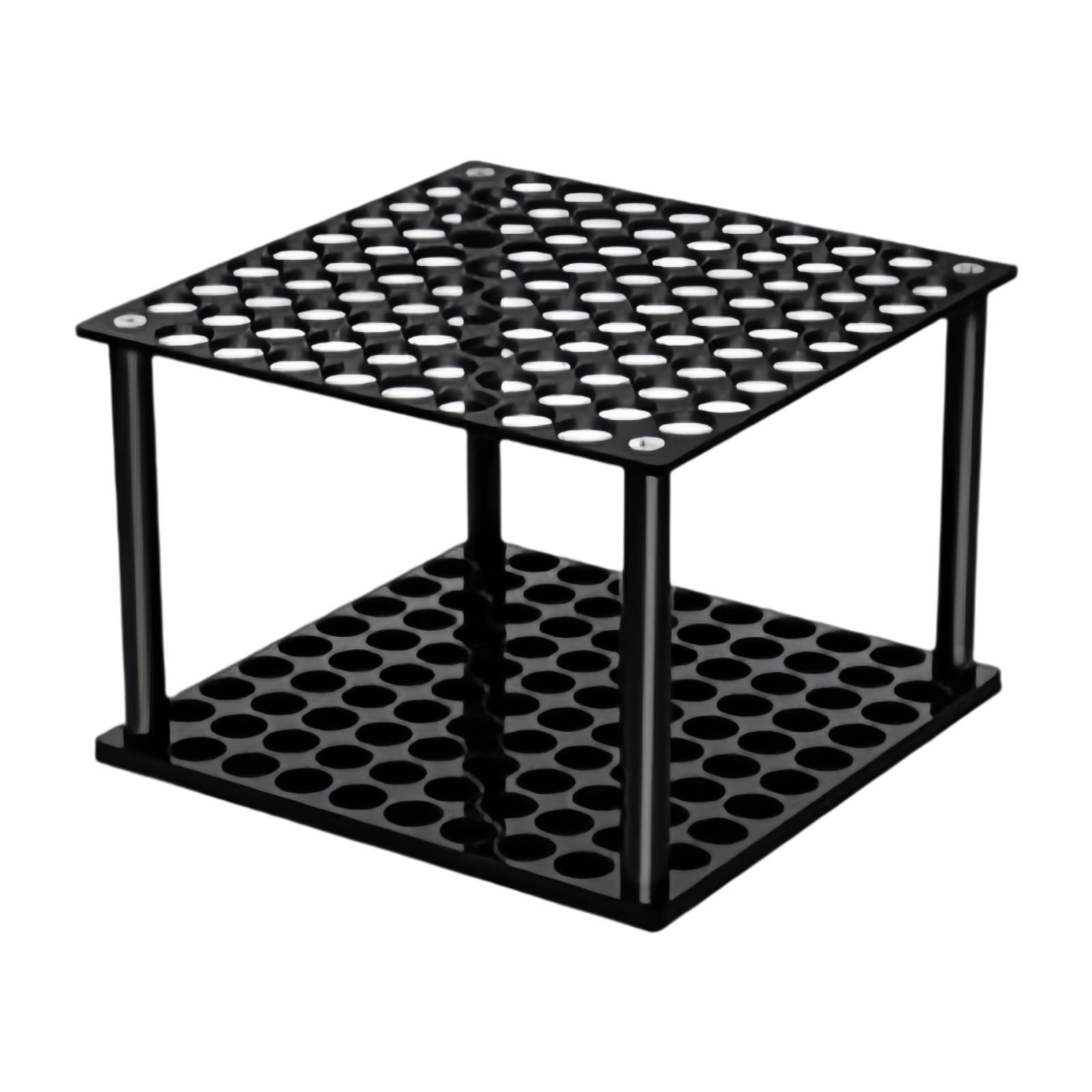 Magideal - Portalápices Para Escritorio, Estante Para Brochas De Maquillaje, Acrílico, 96 Agujeros, Práctico Soporte De Exhibición De Bolígrafos Para Dormitorio Negro