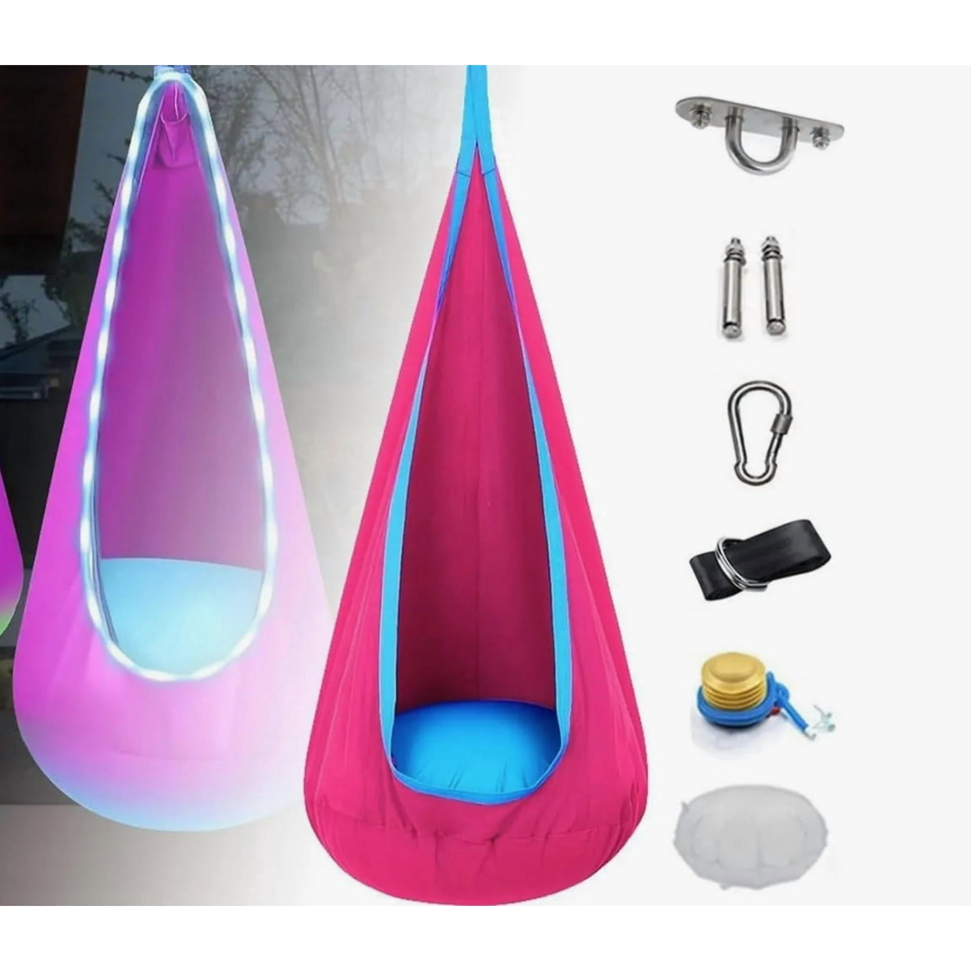 Atlas - Columpio Elástico Sensorial Hamaca Niños Rosada