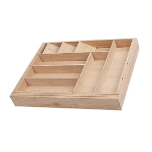 Magideal - Cajón De Cubiertos Caja De Almacenamiento De Cubiertos Organizador De Cajón De Cocina Bandeja De Cubiertos