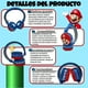 thumbnail image 4 of Auriculares inalámbricos Bluetooth 5.3 para niños, 60 horas de reproducción, volumen limitado (85/110 dB), supraaurales, plegables, con protección, con cable, micrófono auxiliar integrado, para niños, 4 of 5