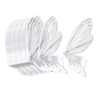 Bothyi - 80 Piezas De Papel De Regalo De Flores, Papel De Embalaje De Alas De Mariposa Para Cumpleaños, Color Blanco