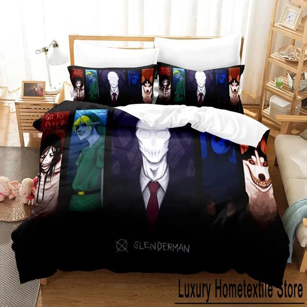 Jeff and Jane Creepypasta Bedding Set Bed Set Adult Kid Bedroom Duvet cover Sets Bed Sheets