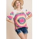 thumbnail image 2 of Blusa Tipo Túnica Casual con Mangas Abullonadas y Estampado Tie Dye de Felpa Francesa, 2 of 5