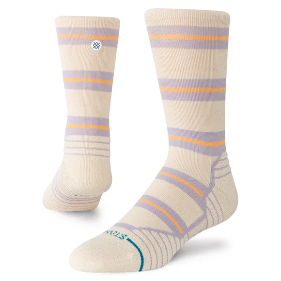 Socks Beam Stripe Mid Crew Oatmeal