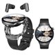 thumbnail image 1 of ATEVIX Reloj Inteligente con Audífonos Bluetooth, Pantalla Redonda HD de 1.85 Pulgadas, Estilo Militar, Impermeable IP67, Más de 100 Modos Deportivos, Monitor de Ritmo Cardíaco, Rastreador de Sueño,, 1 of 9