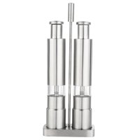 Magideal - Molino De Pimienta De Material Acero Inoxidable Molinillo Coctelera De Especias Herramientas De Cocina Recargables Fáciles Molino De Molinillo Para Barb