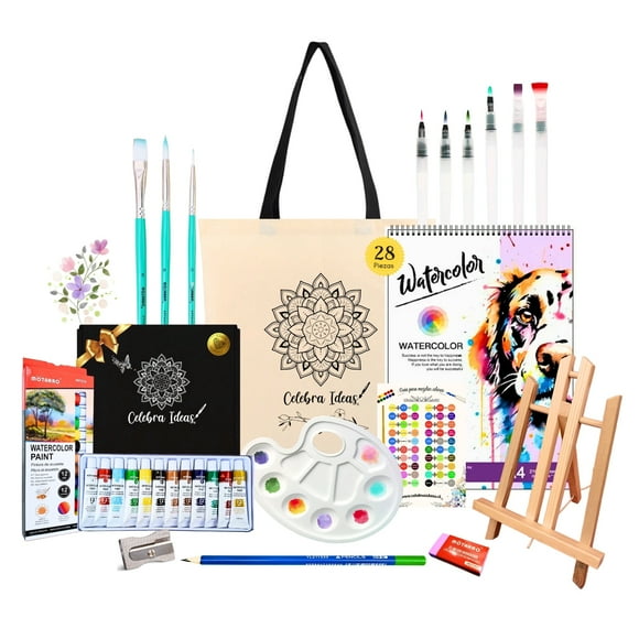 Set de Arte Pinturas Acuarelas Kit de Arte 28 pcs