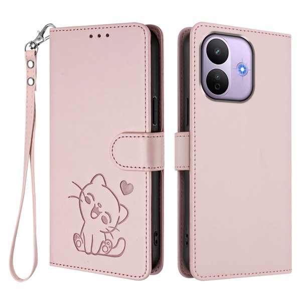 Funda de Gato tipo Libro para Xiaomi Redmi Note 17 Pro 5G, Rosa