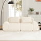 thumbnail image 2 of 82" Modern Modular Sectional Sofa for Living Room,Flannelette Fabric,highly textured,Oversized 2-Seater Couch,boneless sofa,Deep Seat,Buckle connection,Anti-slip Design,No Assembly,Cream, 2 of 3